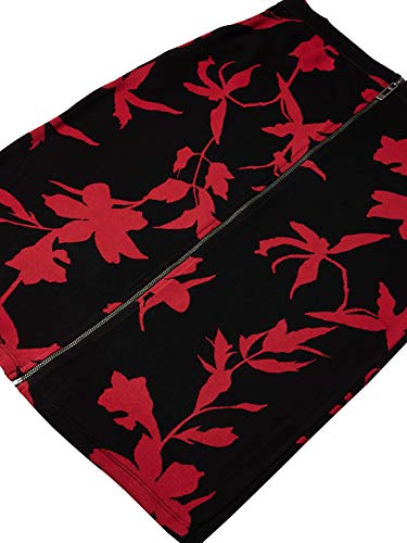 Saia curta, Triton, Feminino, Preto/Vermelho, M