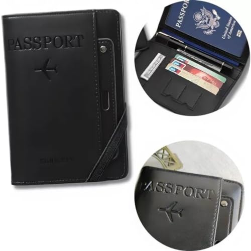 Carteira Porta Passaporte Documentos Viagem, Porta Documentos Passaporte Carteira Couro Com Rfid Mai