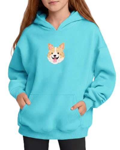 Stelle Girls Hoodies Fleece Sweatshirts Kids Pullover Tops Aqua Blue XS + 50% Off Code PW90VY7F - image 1