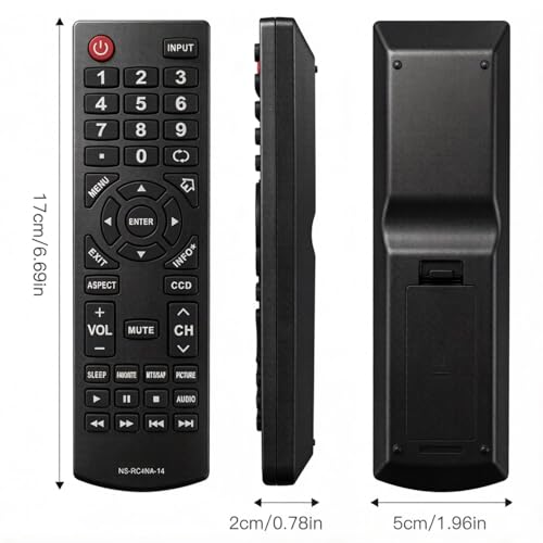 NS-RC4NA-14 Remote Control Replaced for Insignia TV NS-46D400NA14 NS-50D400NA14 NS-39L400NA14 NS-39D40SNA14 NS-32D201NA14 NS-46D40SNA14 NS-50DSNA14 NS-42D40SNA14 NS-65D550NA15 NS-65D4400A14 - Thumbnail 2