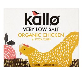 Kallo Organic Low Salt Chicken Stock Cube 51g (Pack of 6)