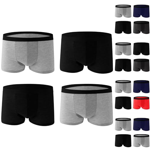 Cambkatl 4 Pack Men’s Underwear Breathable Boxer Briefs Soft Comfortable Underwear Trunks No Fly2