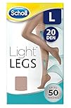 Scholl Light Legs Compression Tights for Women - 20 Denier, Nude, Large