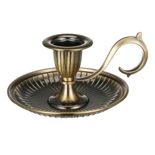 27+ Enchanting Vintage Halloween Decorations to Elevate Your Spooky Season 5 HOMSFOU Retro Candlestick - Small Zinc Alloy Candle Holder, for Party Wedding Christmas Table Home Decor Bronze, 4.52 X 4.52 X 2.55 Inch