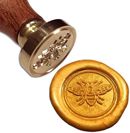 Wax Seal Stamp Set, 12pcs Vintage Retro Classical Brass Retro Wax Sealing Stamp Kit with Wooden Handle for Invitations Cards Letters Envelopes (12 PCS)