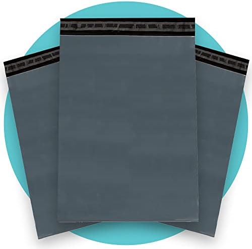 Triplast 17 x 24-Inch Plastic Mailing Postal Bag - Grey (Pack of 100)