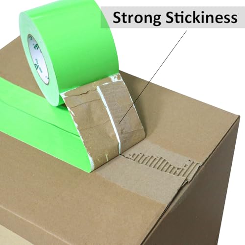 Image of BOMEI PACK 4inch Wide Green Duct Tape, Heavy Duty Strong Waterproof Industrial Color Duct Tape 9.0mil x 4inch x 60yds for Packing and Repairing
