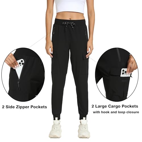 Kcutteyg Womens Water Resistant Hiking Pants with Pockets Quick Dry Soft Athletic Workout Joggers Pants for Camping Travel2