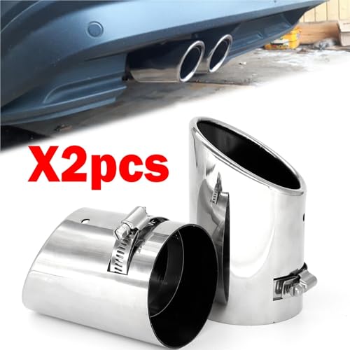 Punta trasera embellecedor de acero inoxidable pulido para Passat y EOS 2