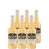 POTT Eierlikör (6x0,35l) 16 Prozent - Mit echtem Übersee Rum - Weich, aromatisch, mit feiner Vanillenote, zum Backen, für sahnige Cocktails oder pur genießen, laktosefrei