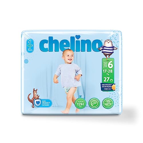 Chelino Pañal infantil, Blanco, Talla 6 (Paquete de 162)