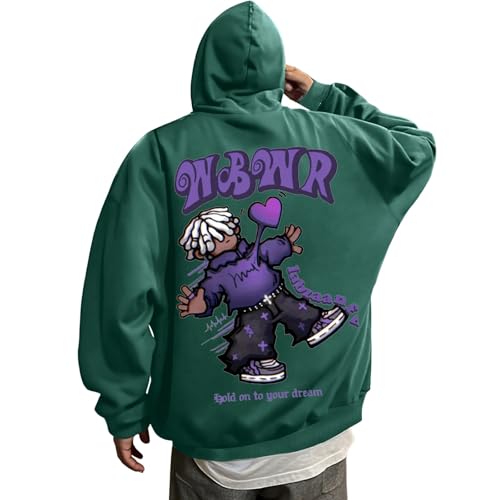 Sudadera con capucha para hombre de gran tamaño con capucha, informal, básica, hip hop, sudadera con capucha de manga larga, sudaderas Harajuku de manga larga para deporte, fitness, chaqueta de