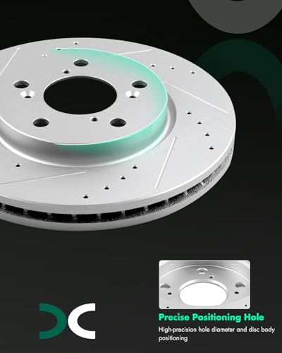 Image of SCITOO Front Brake Rotors 2x Drilled & Slotted Brakes Rotor:31368