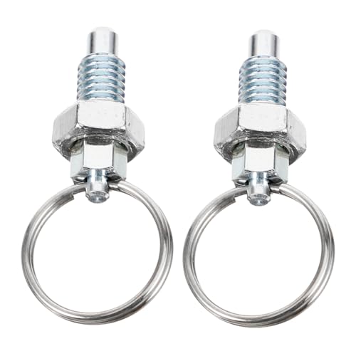 SHINEOFI 2 piezas Pasadores con Anilla de Resorte de Acero Inoxidable de Pines Retráctiles para Maquinaria Industrial y Proyectos DIY Compactos y Resistentes al Desgaste