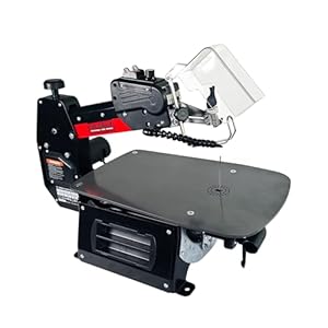 Bucktool 406mm Variable Speed Scroll Saws for Woodworking, 80W Power Scroll Saw with Rotating Saw Arm, Quick-Change Blade System for Craft, Model Making, Precision Woodworking