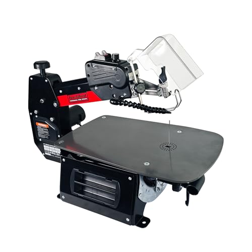 Bucktool 406mm Variable Speed Scroll Saw for Woodworking 16 Inch Power Scroll Saw 4001550 RPM with Rotating Saw Arm Quick-Change Blade System for Professional Woodworkers and Craftsmen