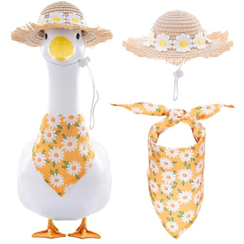 TAKEALOOKO Daisy Flower Outfit for Porch Goose - 2Pcs...