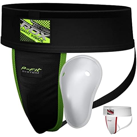 RDX Groin Guard Cup Men, Boxing Kickboxing MMA Muay Thai Sparring Groin Protector, Ventilated Adjustable, Jockstrap Taekwondo Karate Fighting Training, Underwear Jiu Jitsu BJJ Protection, Boys Youth Cover