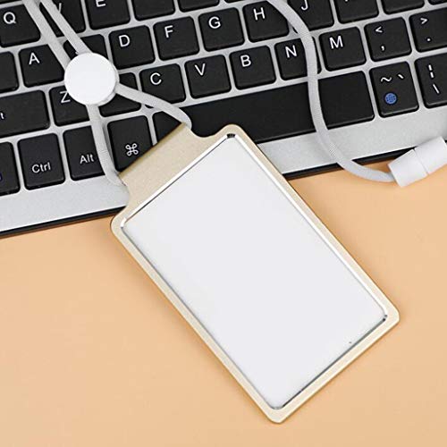 Cinnamou Porta Badge da Lavoro in Lega di Alluminio e Porta Cordino Regolabile in Metallo