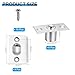 PATIKIL Stainless Steel Small Closet Ball Catch Door Hardware, 4 Pack Cabinet Door Ball Catch Chrome Finish with Strike Plate & Screw for Interior Doors, Silver