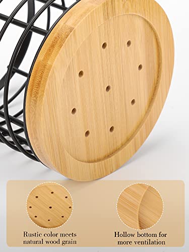 SPLMIFA-Kitchen-Utensil-Holder-Large-Utensil-Holder-with-Wooden-Base-and-Matte-Black-Metal-holderStorage-Solutions-for-KitchenSmall-Items-Storage