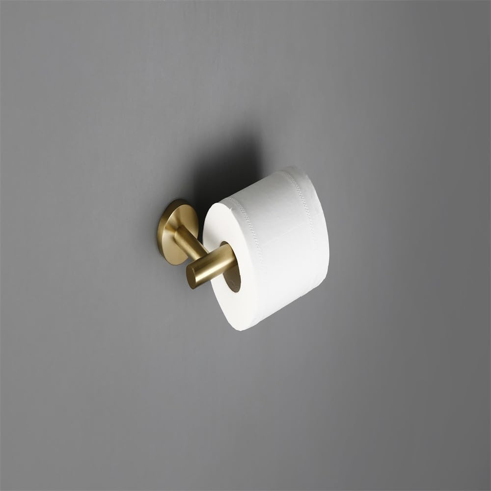 Juego de Accesorios de baño de Oro Cepillado, Kit de herrajes para Montaje en Pared, toallero, Soporte para Rollo de Papel higiénico, Gancho para Bata, PC, Soporte para Papel, h