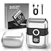 LYRSLF Electric Foil Shavers for Men: Mini Electric Razor, Foil Shaver for Face, IPX7 Waterproof Wet Dry Cordless Razor with 3 Floating Blades, LED Display for Travel & Home, USB Type C