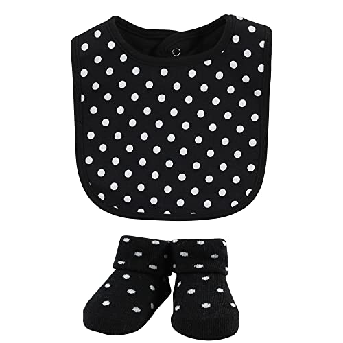 Image of Hudson Baby Unisex Baby Cotton Bib and Sock Set, Mommy Latte, One Size