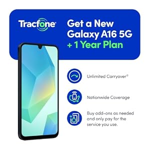 Tracfone Samsung Galaxy A16 5G Phone - 128GB, 1-Yr Plan Included, Black — photo 4 of 6