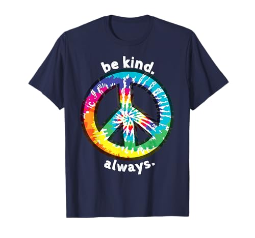 Camiseta con texto en inglés "Be kind". Always Tie Dye Peace Sign Spread Kindness Camiseta
