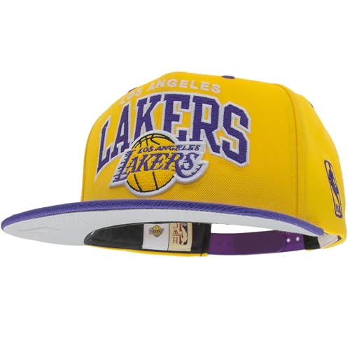 Mitchell & Ness Team Arch Snapback (NBA/HWC) - Los Angeles Lakers (Jaune/Violet)