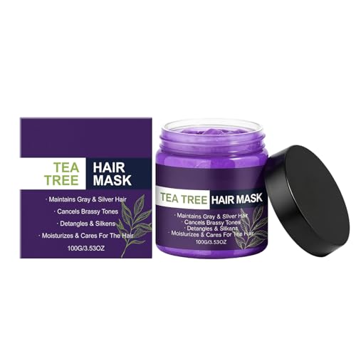 Teebaumöl Haarmaske 100g - Kopfhautpflege & Reparatur Haarmaske für geschädigtes Haar, trockenes Haar - Feuchtigkeitsspendende Haarkur gegen Schuppen und Juckreiz (1PC)
