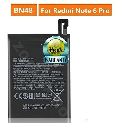 Image of Original BN48 Battery for Redmi Note 6 pro M1806E7TG / M1806E7TH / M1806E7TI Battery with 6 Month Warranty**** (B187)