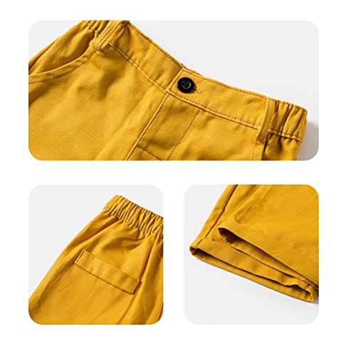 Image of Volunboy Baby Boy Formal Short Set Toddler Summer Gentleman Outfit Kid Short Sleeve Bowtie Shirt Suspender Shorts Suit