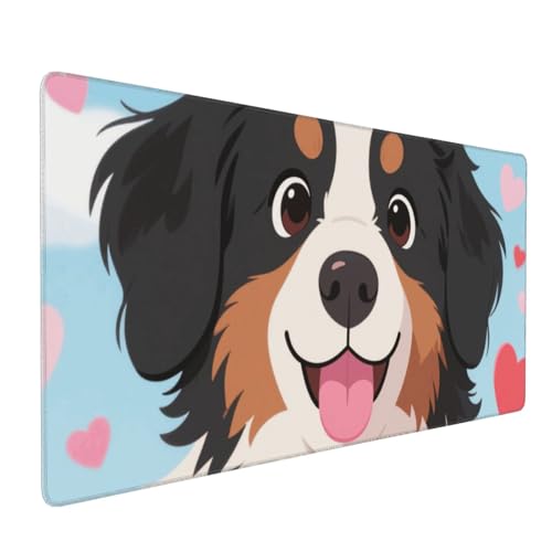Tapis de souris de jeu bouvier bernois XXL antidérapant pour bloquer le glissement du clavier