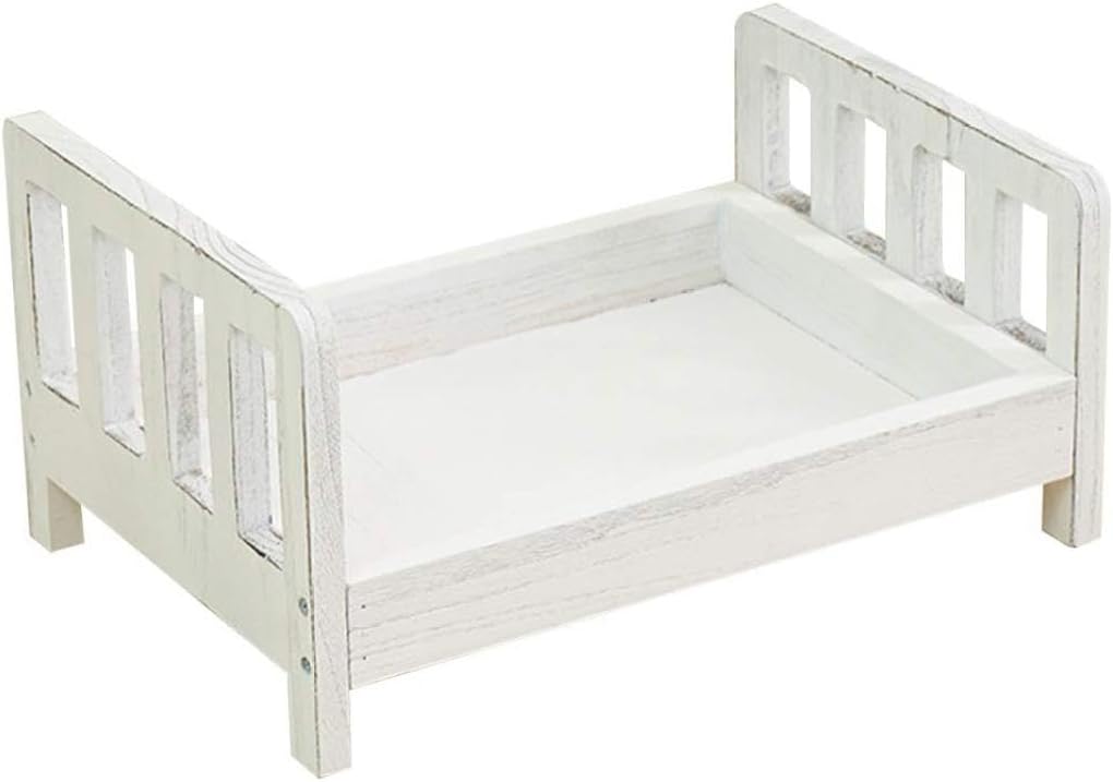 Newborn Photography Props, Wooden Bed Background, Baby Photo Background, DIY Small Wooden Bed, Removable Bed, Studio Crib Shooting Props Accessories