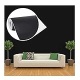 papel pared negro y dorado Autoadhesivo fácil de aplicar: nuestro papel pintado negro puro es autoadhesivo, no necesitas comprar pegamento o cinta extra, se puede aplicar directamente a cualquier superficie lisa. Hay marcadores cortados en la parte posterior del papel pintado que te permiten cortar el papel de pared fácilmente para adaptarse a tus necesidades, muy fácil incluso para principiantes.