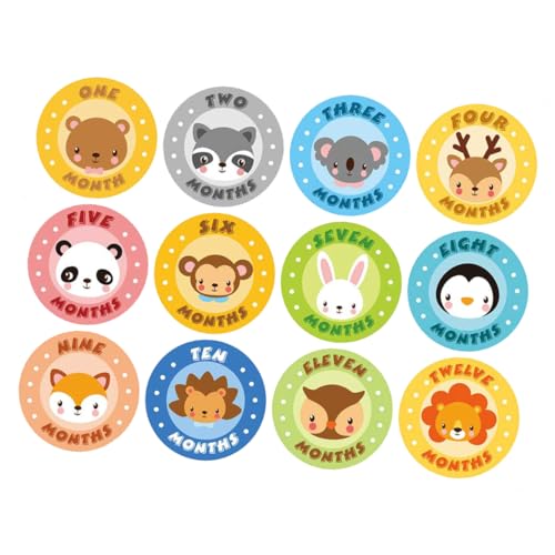 12 Pezzi Adesivi Pietra Miliare Neonati Oggetti Di Scena Per Foto Pietre Miliari Per La Pancia Del Bambino Per Il Primo Anno Del Per Bambini