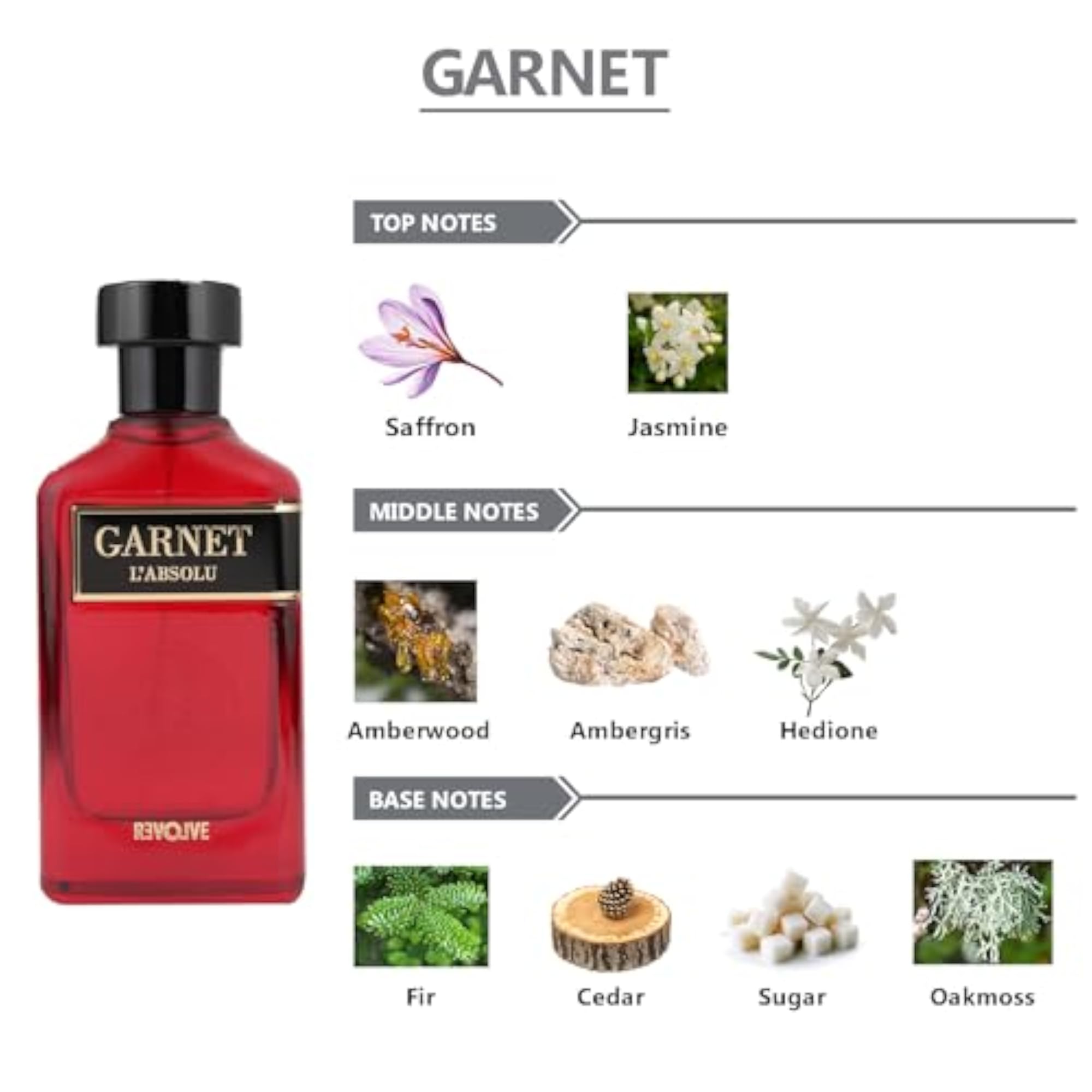 Men's Garnet Eau De Parfum, 100ml, Luxurious Scent