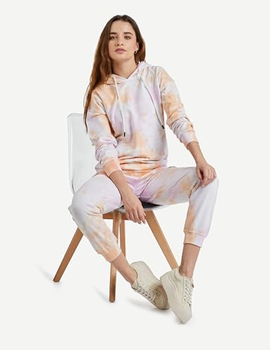 Image of Amazon Brand - Symbol Women Cotton Hooded Relaxed Fit Sweatshirt (Tie-Dye | Pullover) (Available in Plus Sizes)
