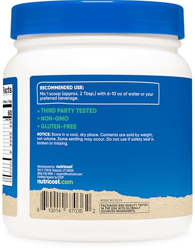 Image of Nutricost Organic Maltodextrin Powder 1lb - Gluten Free, Non-GMO (Pack of 2)