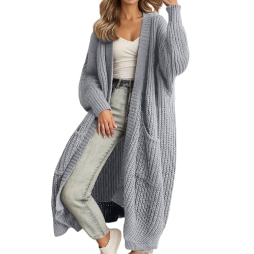 Long Cardigan Sweaters For Women With Pockets Cable Knit Cardigan - image 2