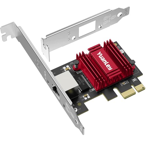 2.5G-Netzwerkkarte, YuanLey 2.5Gb PCIe-Ethernet-Adapter mit Realtek RTL8125B, PCI Express zu RJ45 LAN-Karte, 2500Mbps NIC für Windows/Linux/macOS, Kompatibel mit X1/X4/X8/X16-Steckplatz