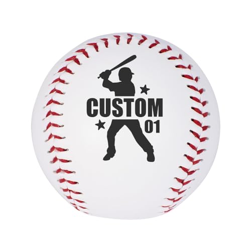 TeesAndTankYou Custom Name and Number Baseball – Personalized Keepsake Gift for Baseball Players or Teams