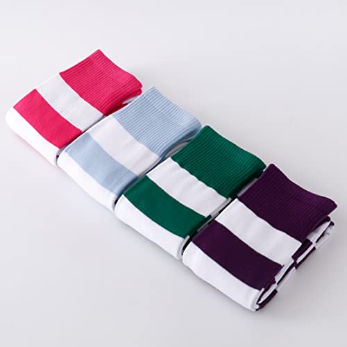 Image of Kayhoma Extra Long Cotton Stripe Thigh High Socks Over the Knee High Socks