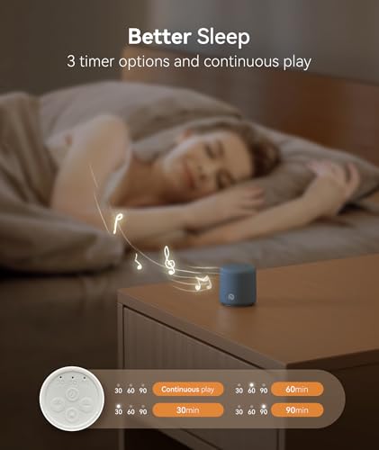 Image of Dreamegg Travel White Noise Machine - Portable Sound Machine for Baby Adults, Travel Sound Machine for Sleep, 16 Nature Sound, Timer, White Noise Machine for Sleeping Gift, Navy