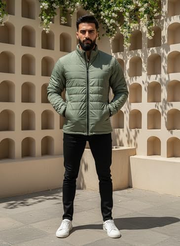Image of TAGAS JACKET|mans Winter Puffer Jacket| Men's Solid Black Quilted Puffer Jackets | Lightweight Warm Winter Wear | Full Sleeve Front Zip Closure | Casual Outdoor Travel Jacket for Men