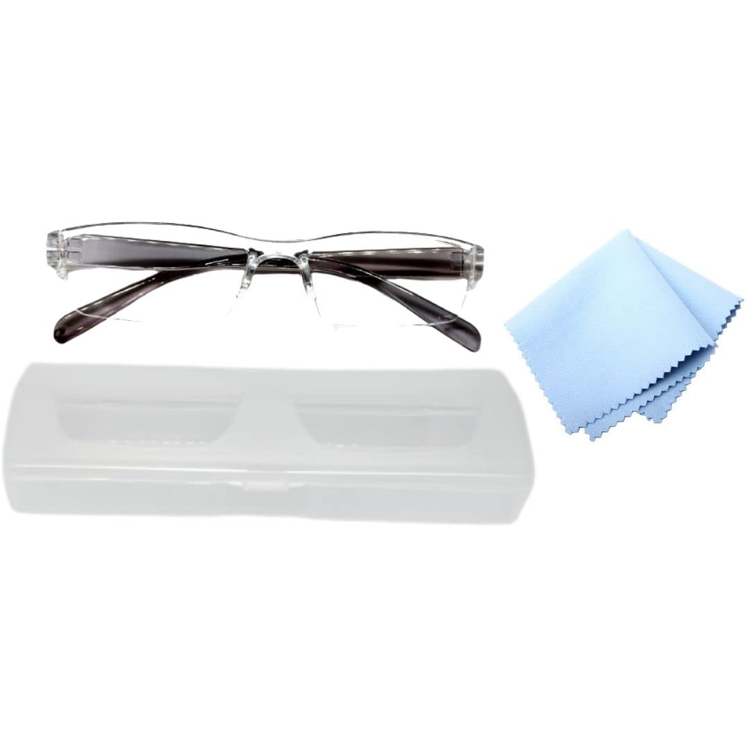Sunshades Bhavya Optic Reading Glasses Grey Color Readers With Box and Cleaning Cloth +1.00, 1.25, 1.50, 1.75, 2.00, 2.25, 2.50, 2.75, 3.00