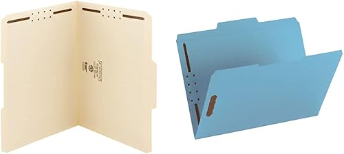 Smead Carpeta de archivos de cierre, 2 sujetadores, pestaña reforzada de corte de 13, tamaño carta, manila, 50 por caja y carpeta de archivos de