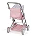 JC Toys - Berenguer Boutique | Fashionable Stroller with Canopy and Storage | Simple Folding |Pink Floral Collection | for Dolls up to 18